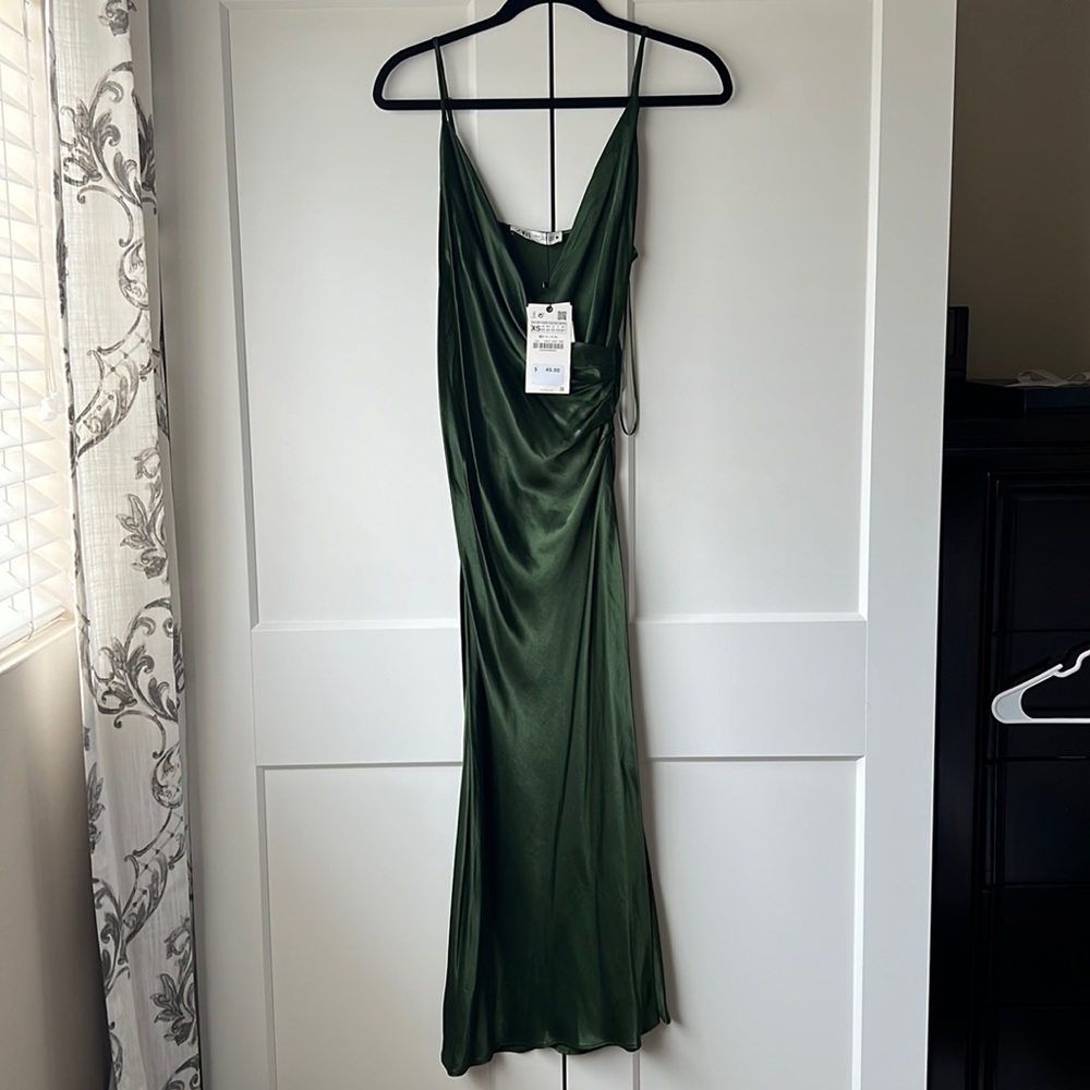 Zara Dress Green Olive XS